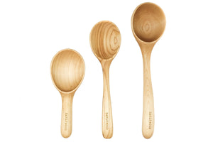 set of 3 hard maple wooden spoon designs from Earlywood