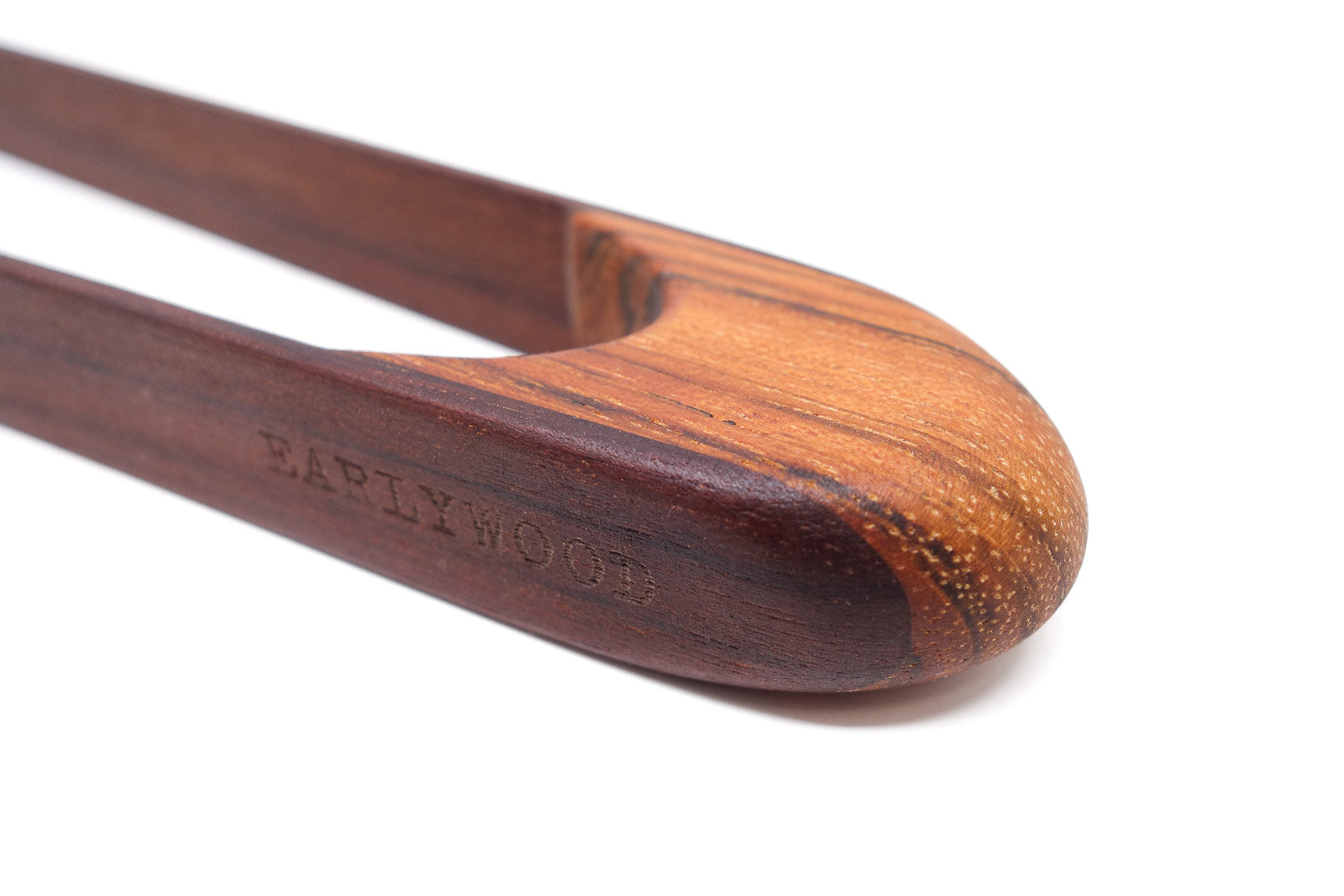 wooden tongs for toaster - ebony - glue line detail - Earlywood