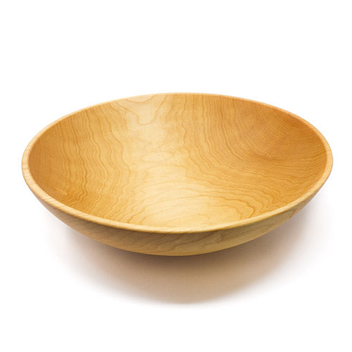 small wooden bowl white background