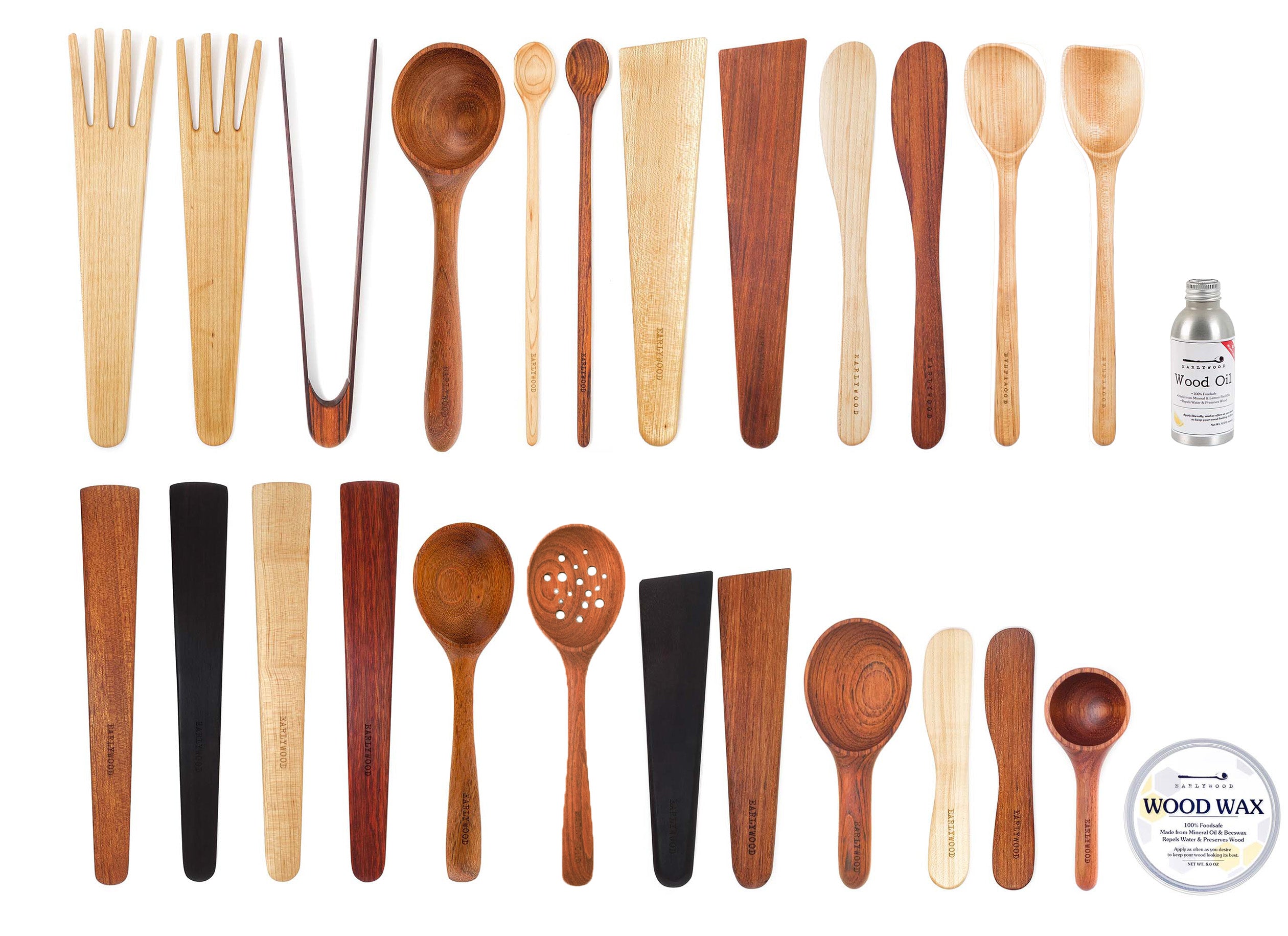 ultimate wooden utensil set without holder - utensils only / Left Handed, image size:2520x1830
