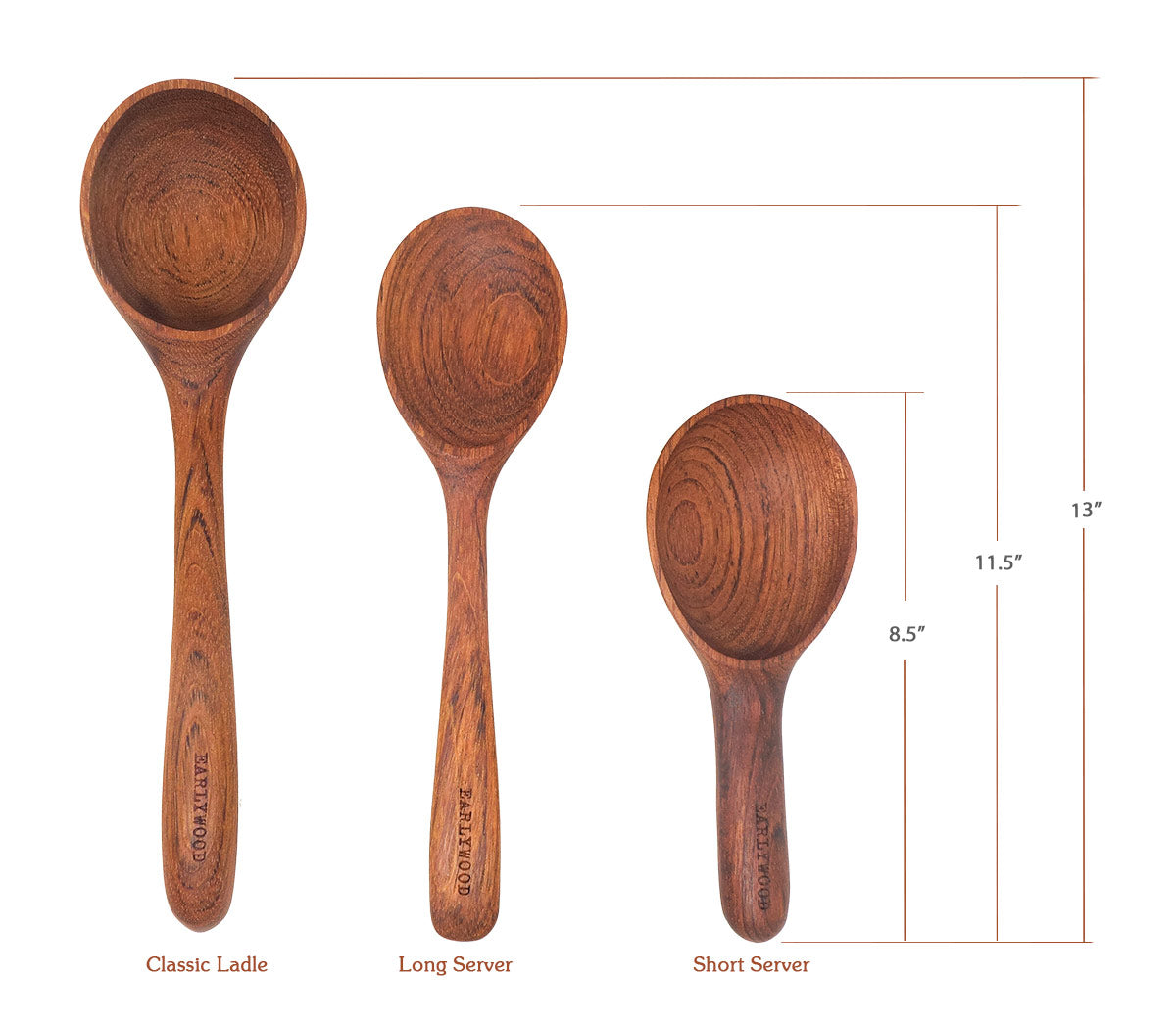 wooden spoons for serving - Earlywood