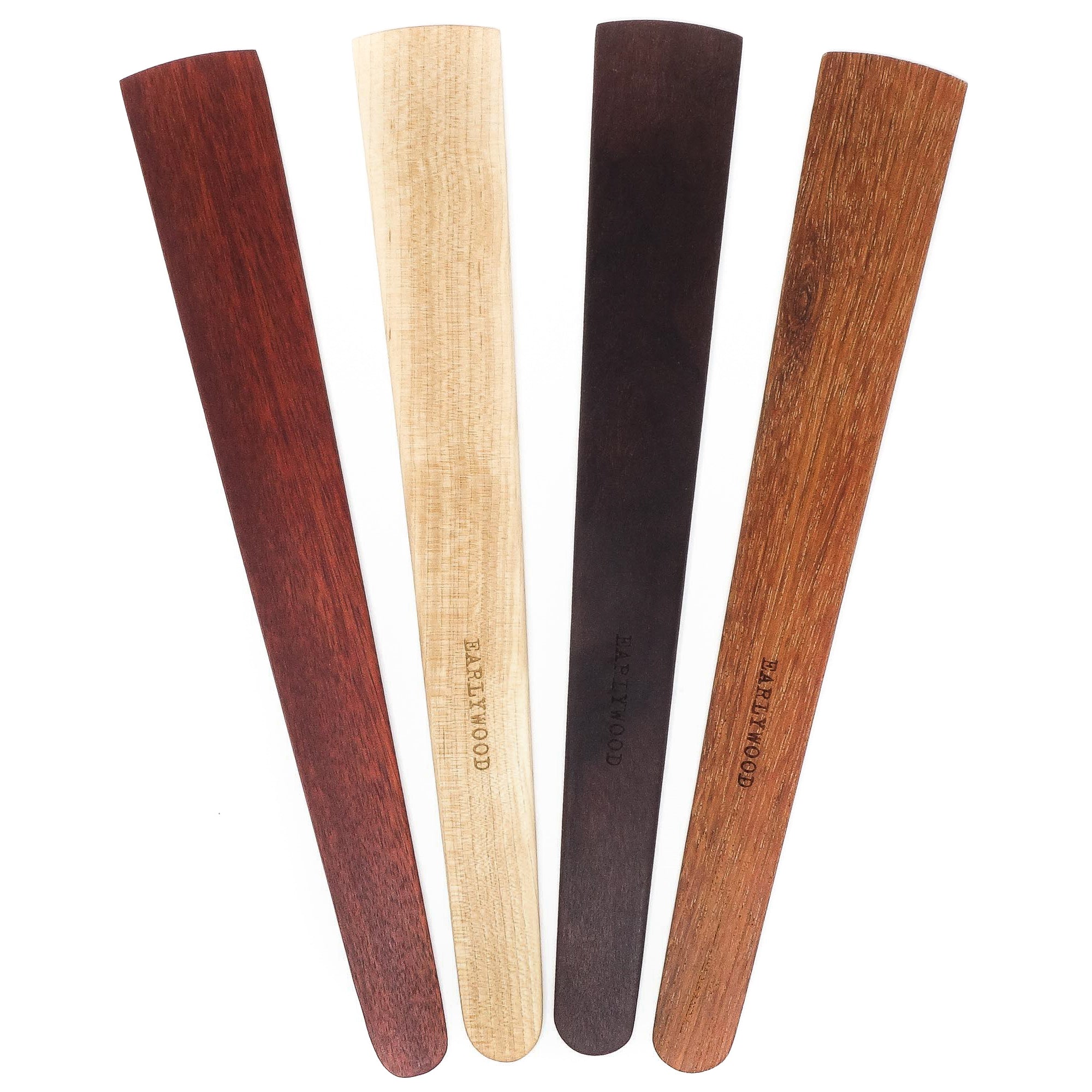 4-piece kitchen utensil set in hardwoods - Earlywood
