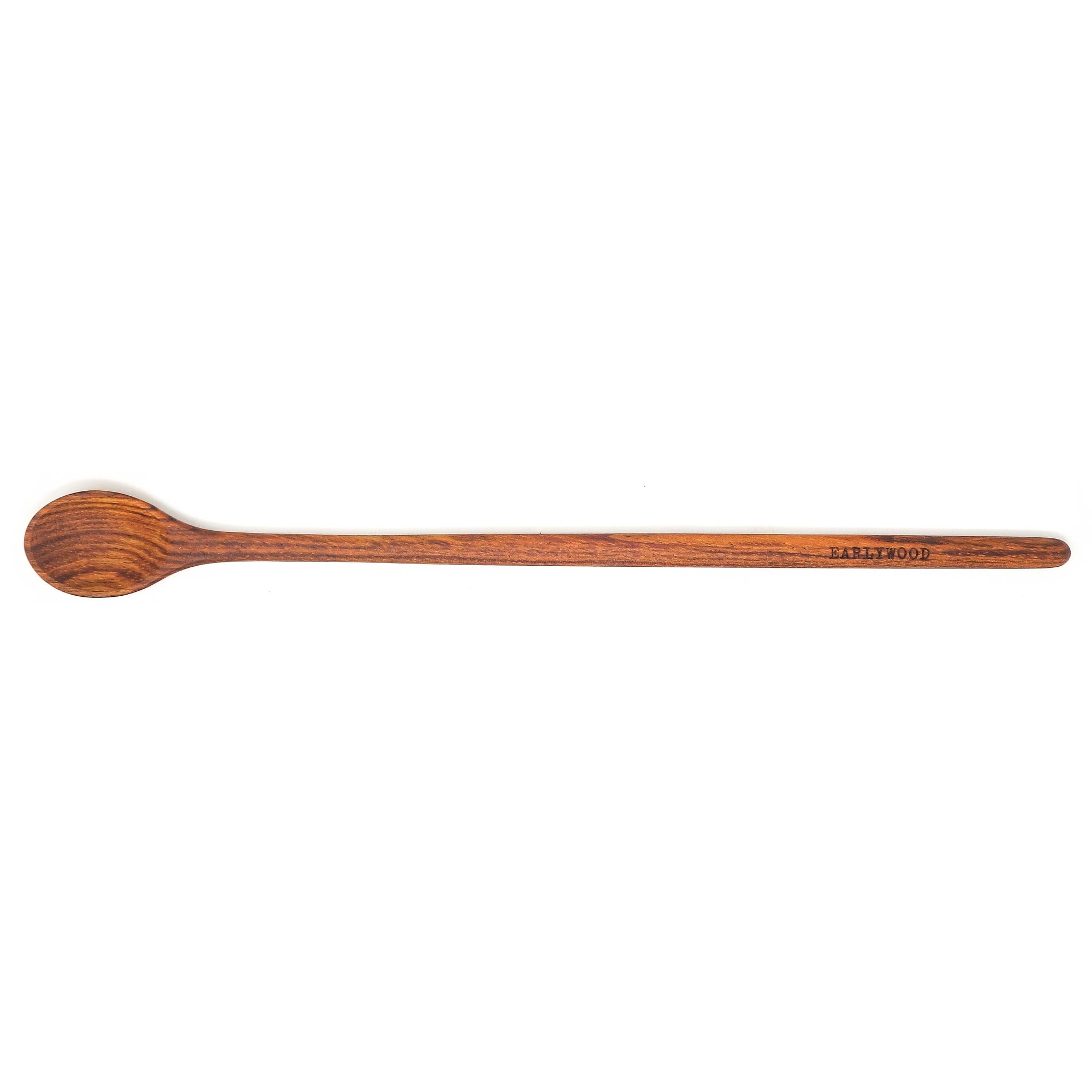 long handmade wooden spoon - brown jatoba - earlywood