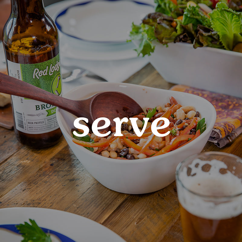 wooden serving spoons and utensils