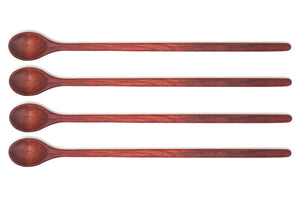wooden spoon set 4-piece long stirring spoons - bloodwood Earlywood