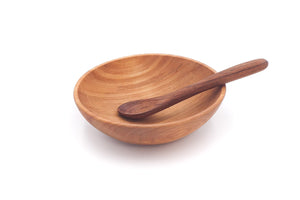wooden baby bowl with jatoba spoon