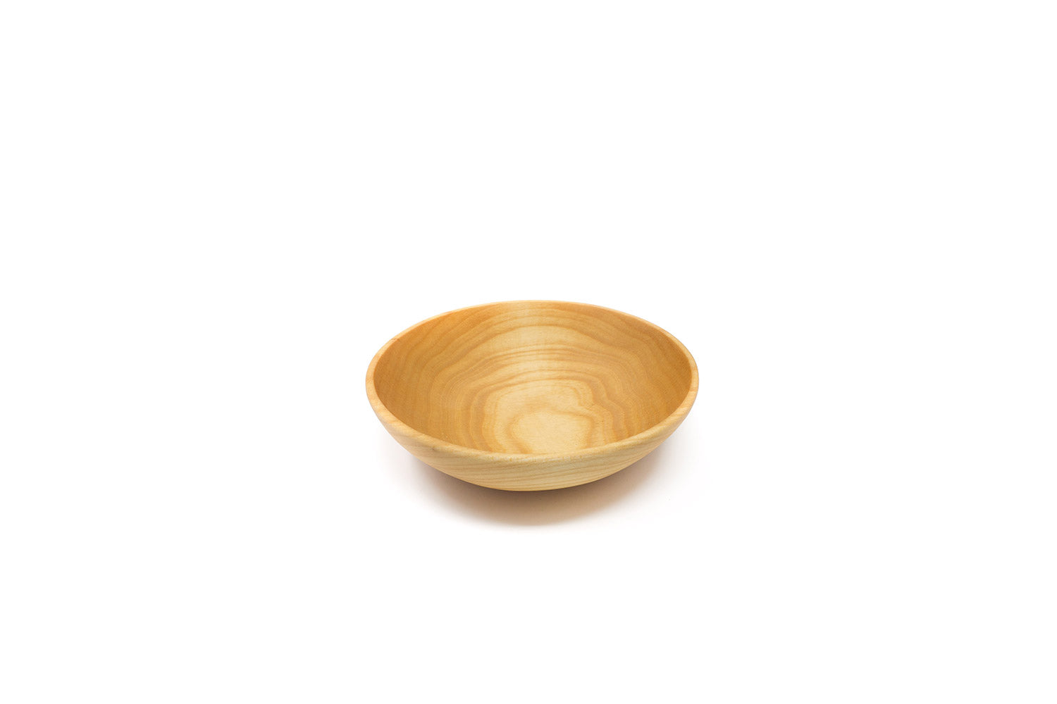small wooden bowl white background