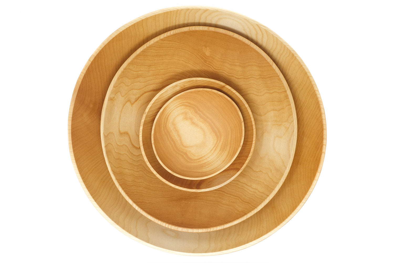 wooden bowl set 4 piece hard maple