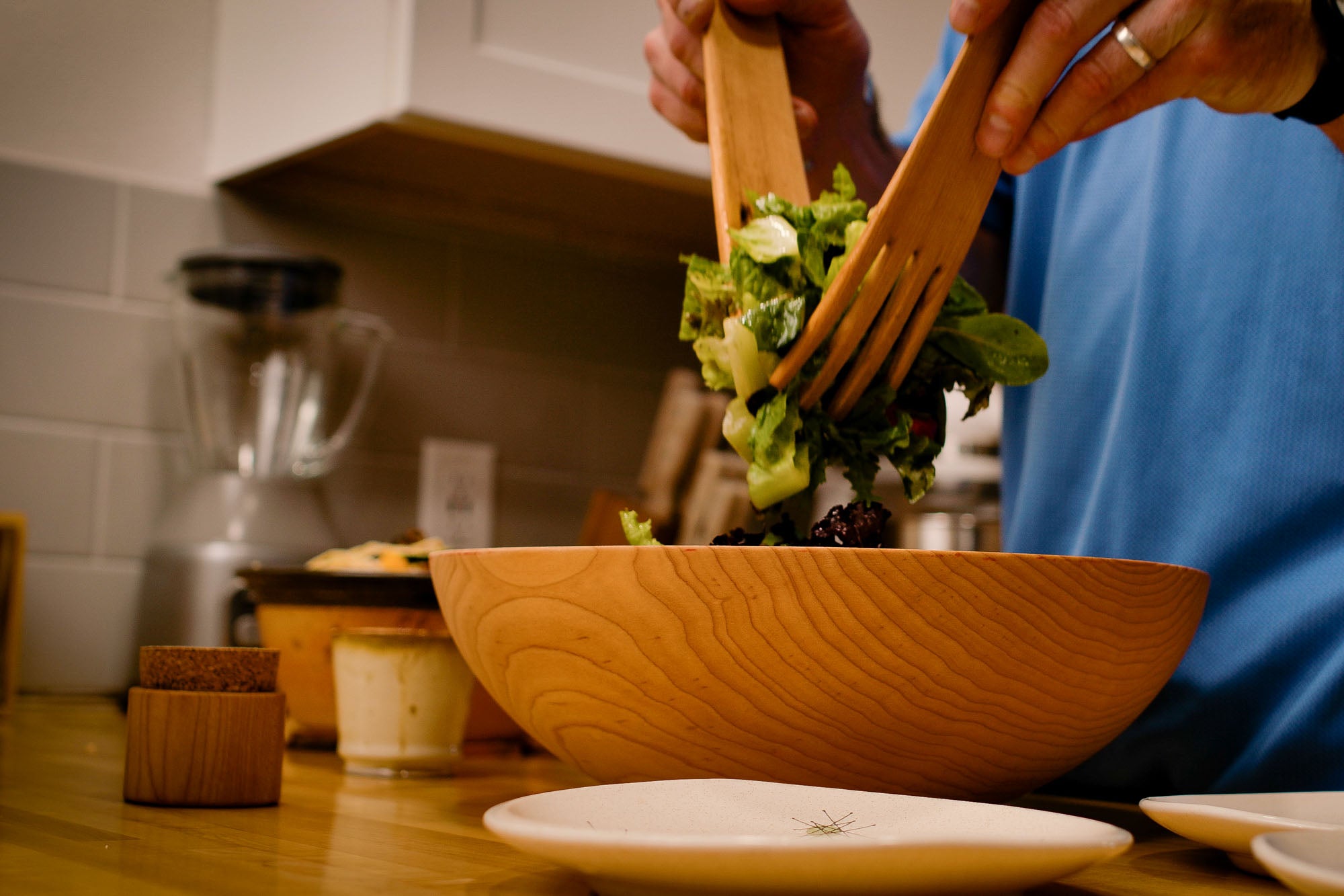 wooden salad servers