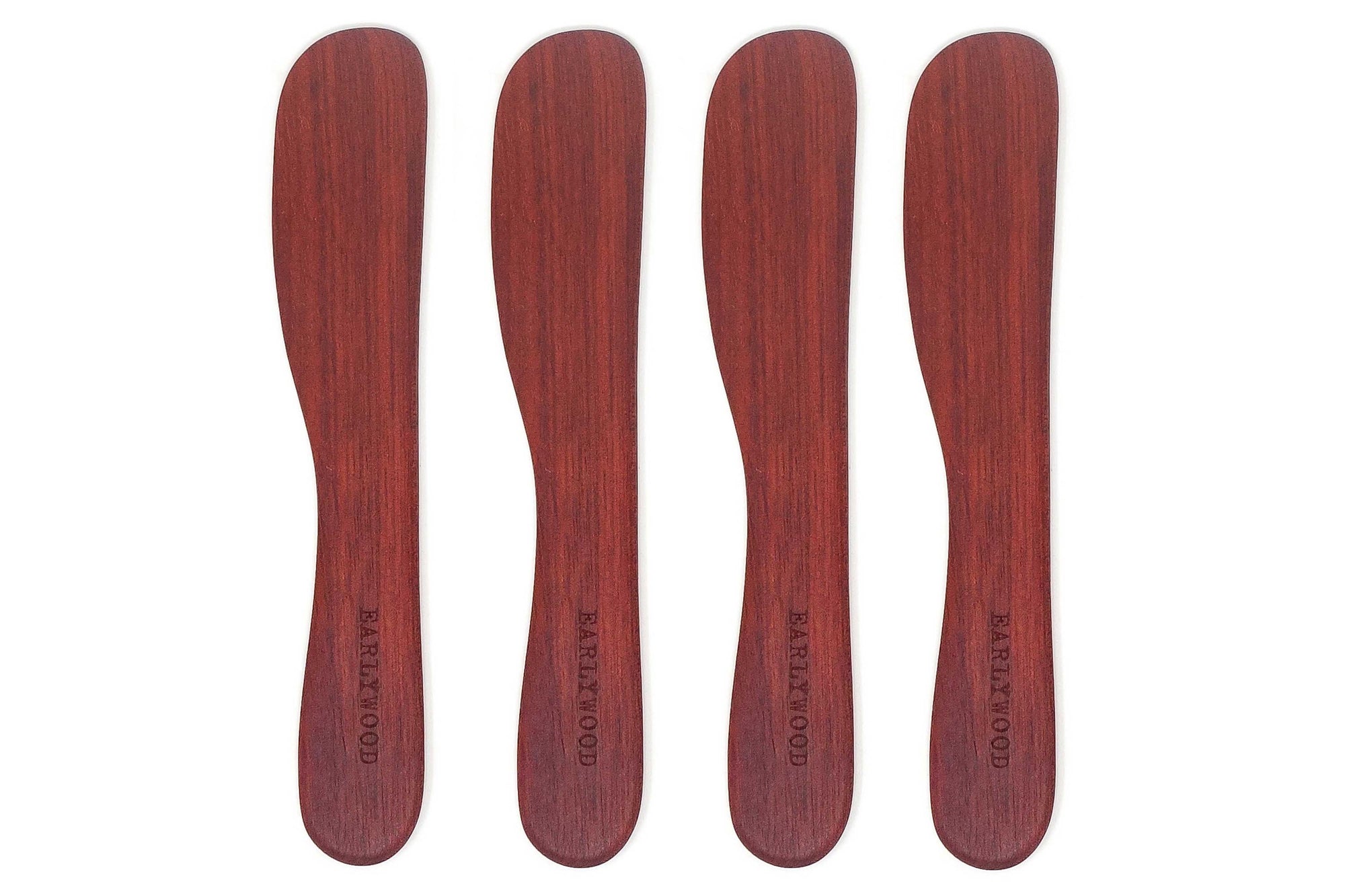 4 pack long wood spreaders - handmade from bloodwood - Earlywood