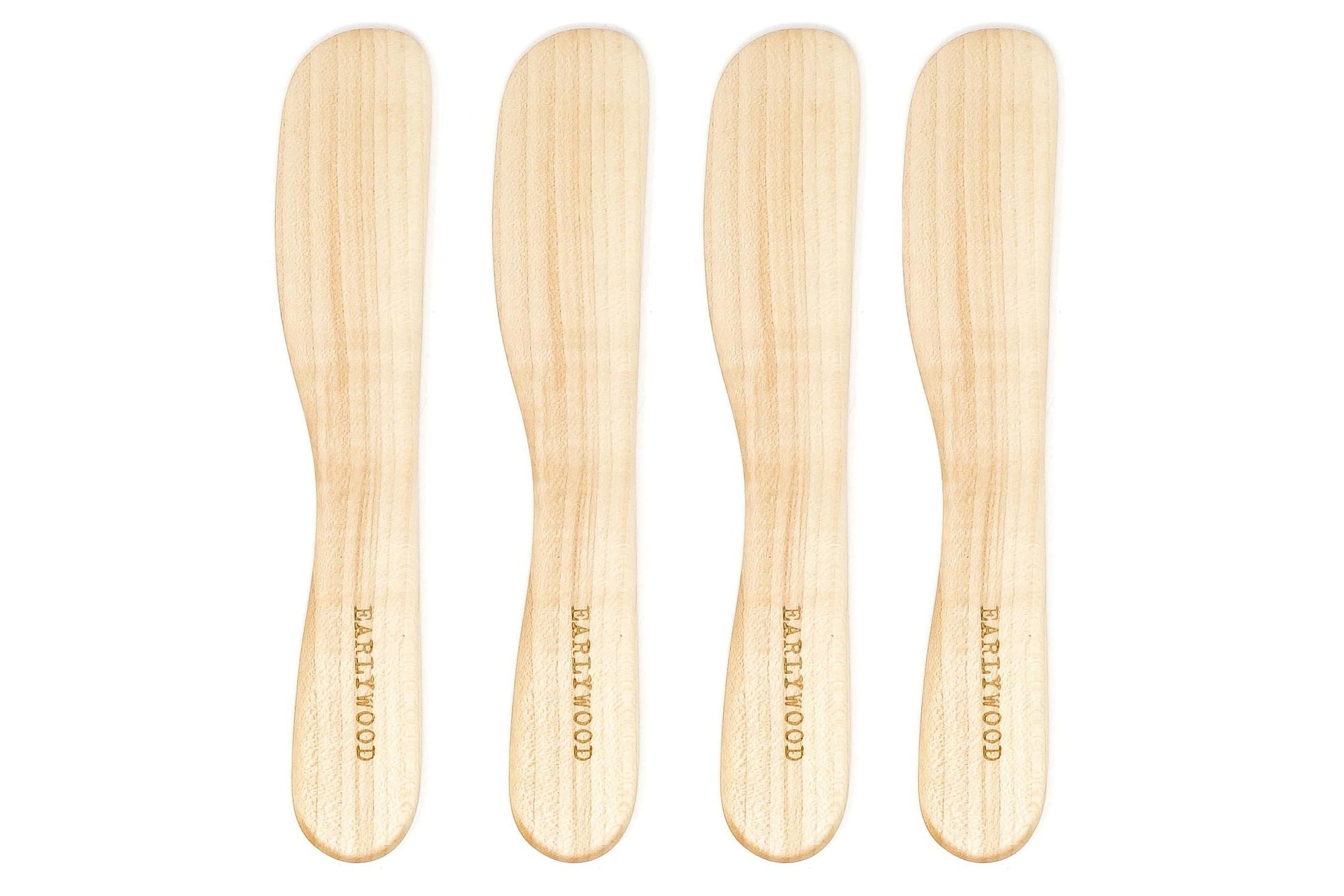 4 piece hard maple butter spreader set -Earlywood