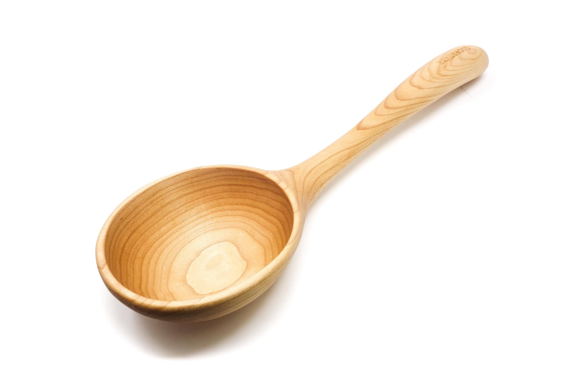 big bowl wooden soup ladle - hard maple - Earlywood