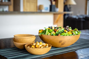 wooden salad bowls 5-piece set