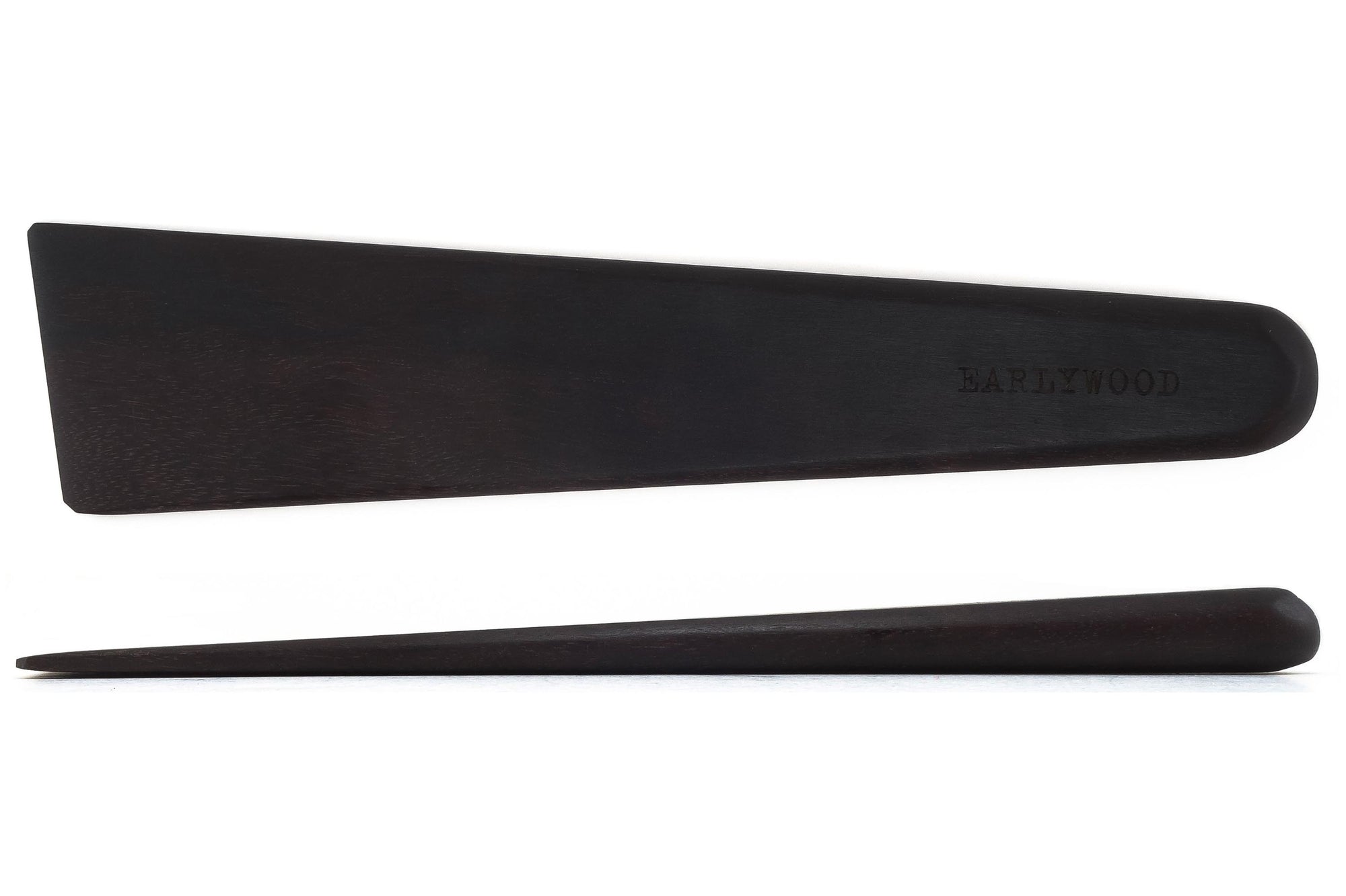 wooden spatula and cast iron scraper - ebony - Earlywood