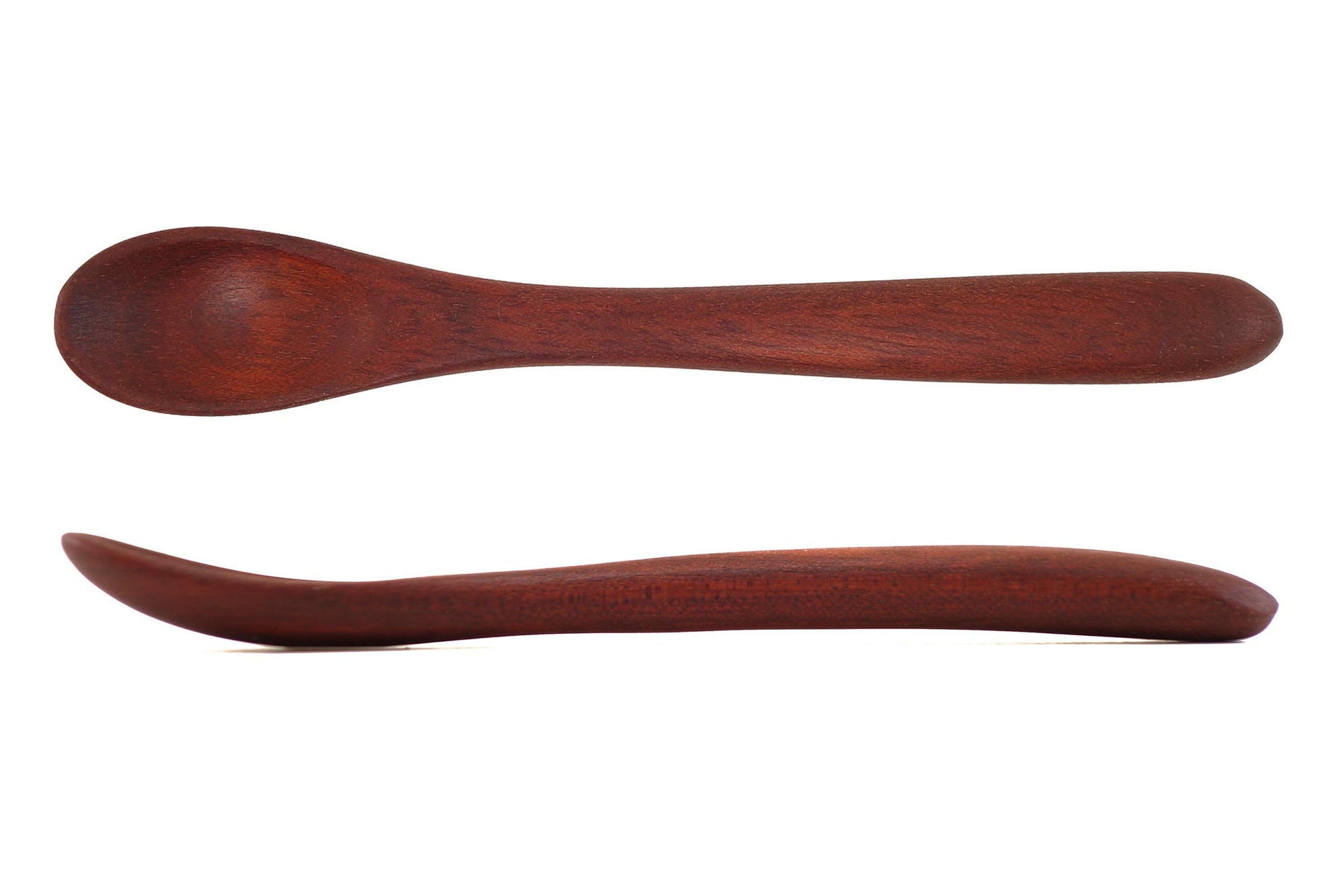 tiny wooden spoon for feeding babies - bloodwood - Earlywood