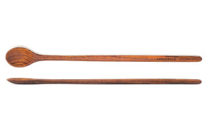 long handmade wooden spoon - brown jatoba - earlywood
