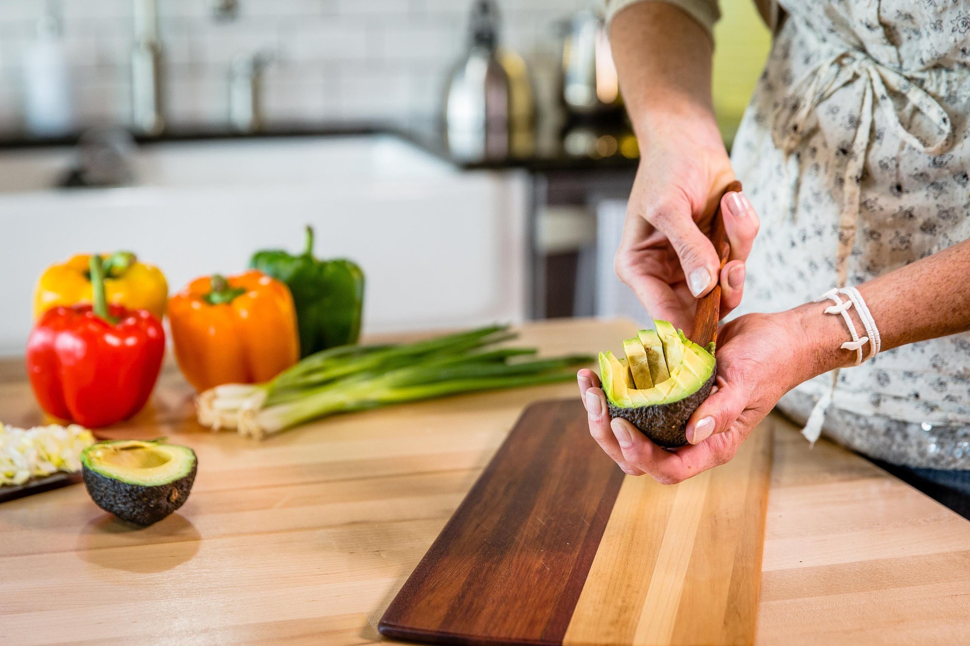 wood avocado knife and scoop - Earlywood
