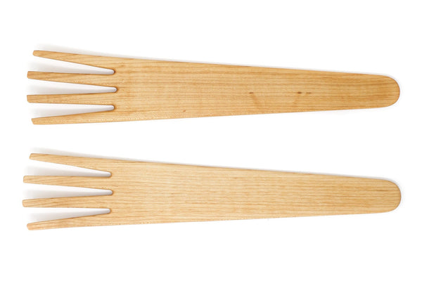 earlywood wooden salad servers
