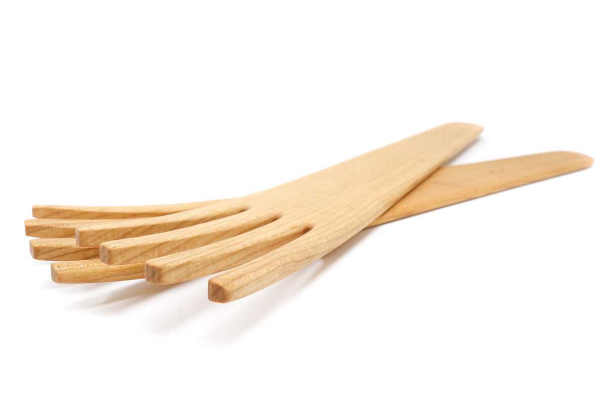 wooden salad servers Earlywood